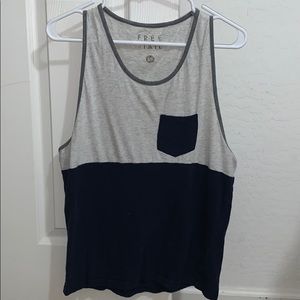 Aeropostale Free State Navy/White Tank Top